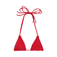 Skyler Swimwear Bikini V top in cherry red – back view