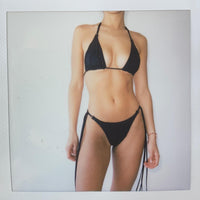BIKINI V TOP - BLACK