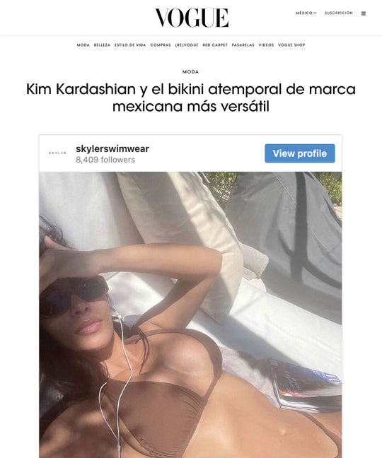 Kim Kardashian y el bikini atemporal de marca mexicana más versátil